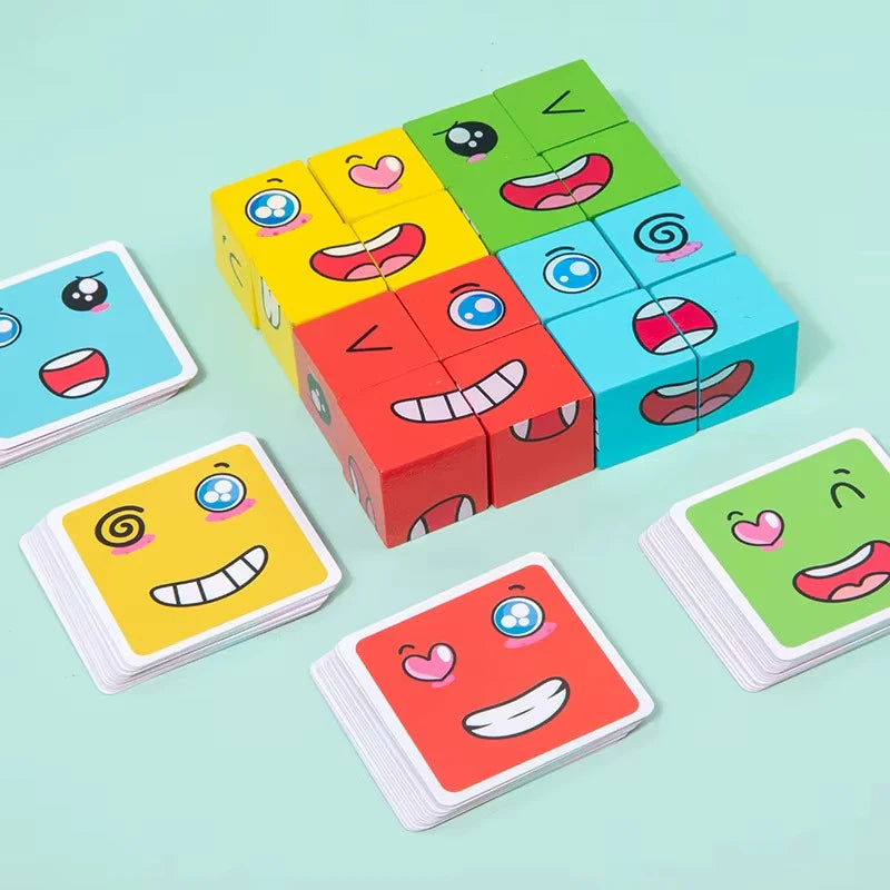 🎲 لعبة المكعبات التعبيرية 😍 لتنمية ذكاء وتركيز الأطفال بطريقة ممتعة