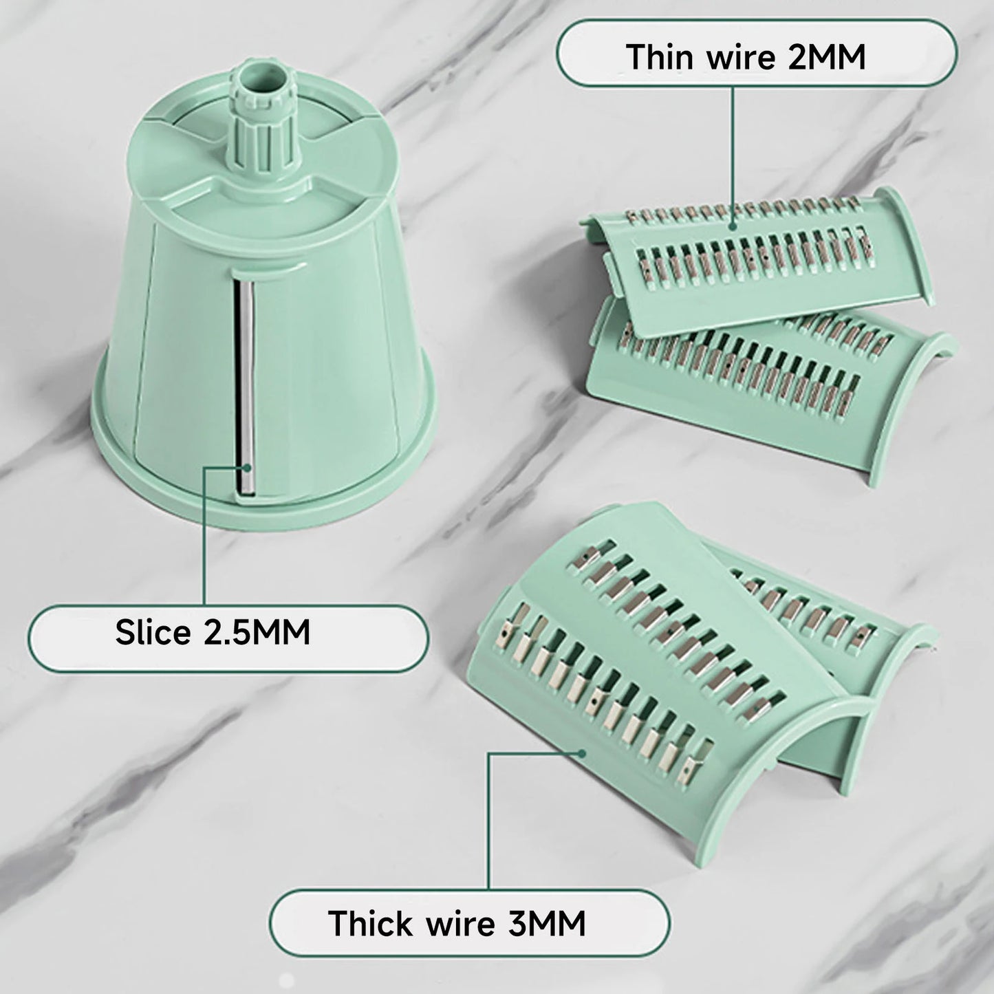 رحاية 4 في 1 SumoSlicer الأصلية - ترحي كلش خضروات, فرماج و حبوب جافة -